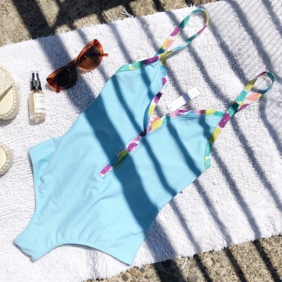 LOLLI Swim Tutti Frutti One Piece Swimsuit Blue Size XS - Picture 4 of 8